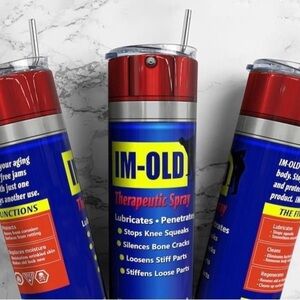 I’m Old Can 20 Oz Stainless Steel Skinny Coffee Mug Tumbler Fun Gift